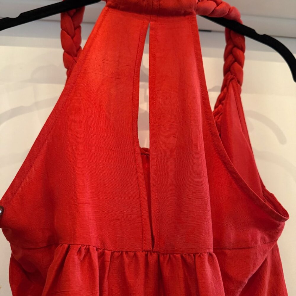 Calypso St. Barth Rust Red Braided Dress Small - Picture 6 of 9